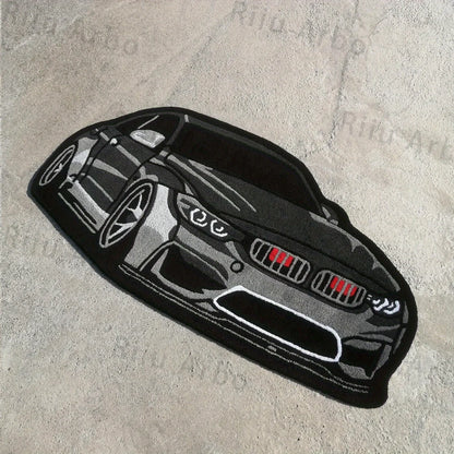 Retro Car Floor Mat Bedside Rug Home Decoration