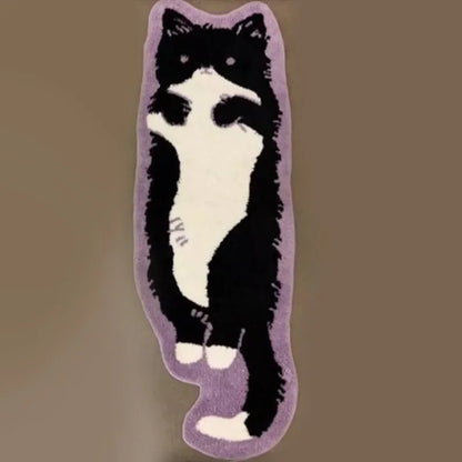 Kawaii Cat Long Carpet Fluffy Bedside Floor Mat