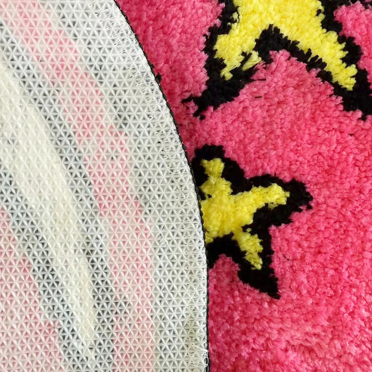 Pink Planet Tufted Rug Living Area Bedroom Flooring Mat