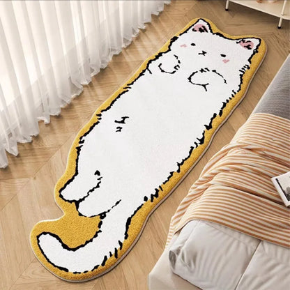 Kawaii Cat Long Carpet Fluffy Bedside Floor Mat