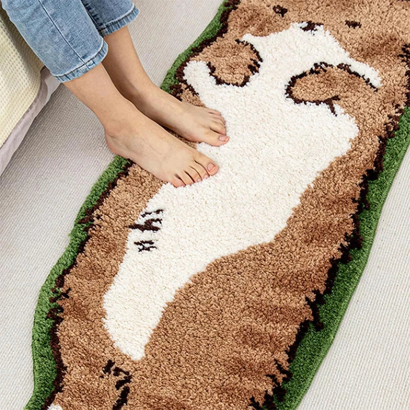 Kawaii Cat Long Carpet Fluffy Bedside Floor Mat