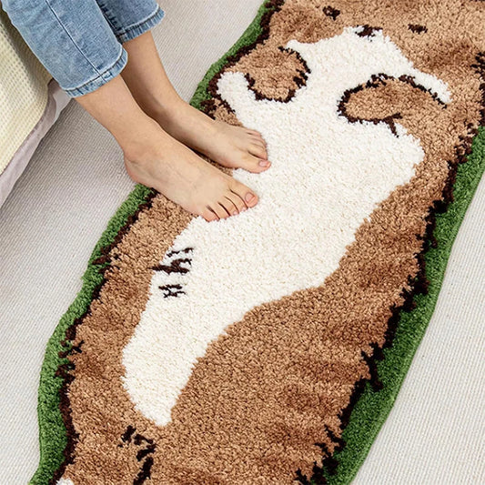 Kawaii Cat Long Carpet Fluffy Bedside Floor Mat