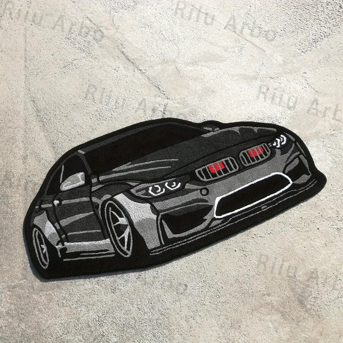 Retro Car Floor Mat Bedside Rug Home Decoration