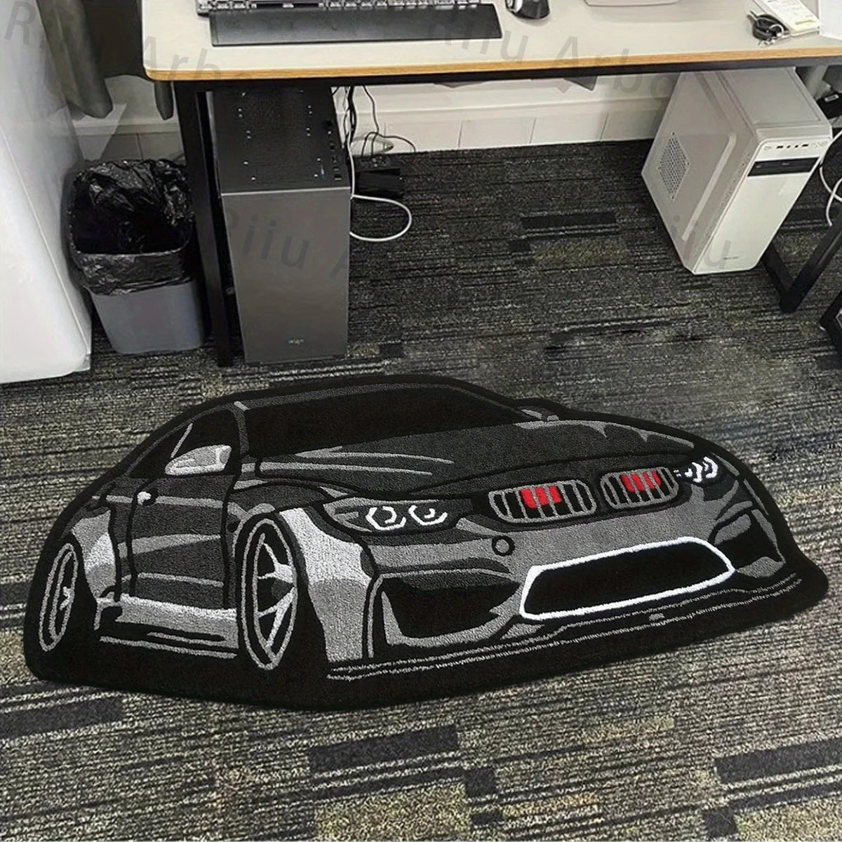 Retro Car Floor Mat Bedside Rug Home Decoration