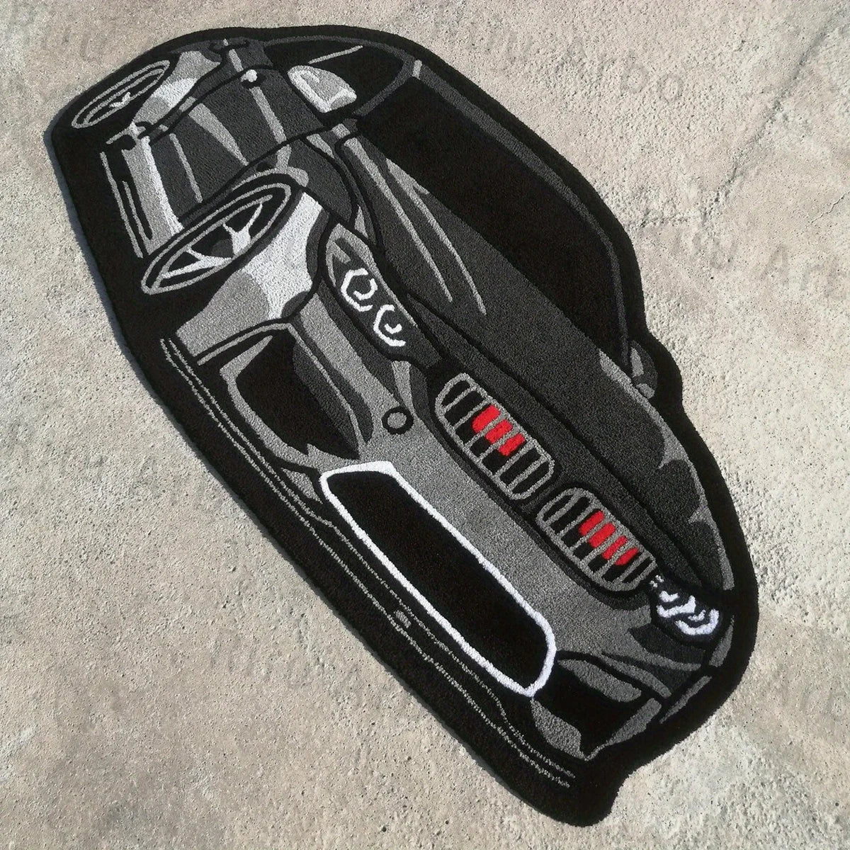 Retro Car Floor Mat Bedside Rug Home Decoration