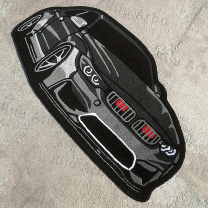 Retro Car Floor Mat Bedside Rug Home Decoration