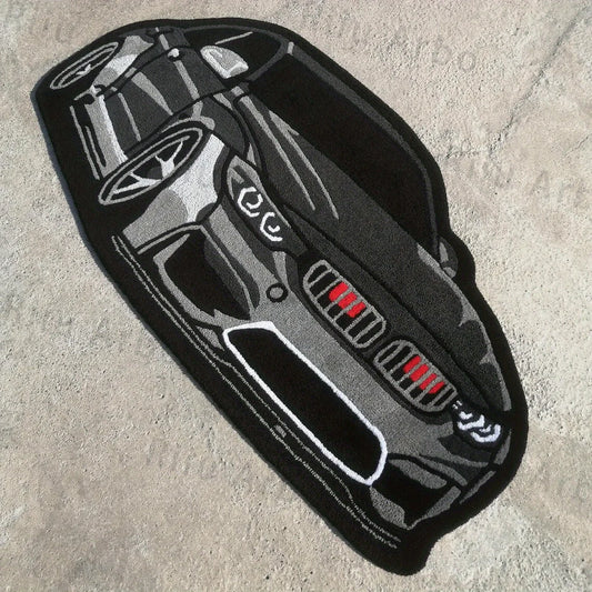 Retro Car Floor Mat Bedside Rug Home Decoration